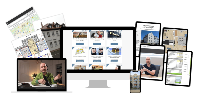 Immobilien Portfolio aufbauen und skalieren - Onlinekurs von Alexander Raue von Vermietertagebuch
