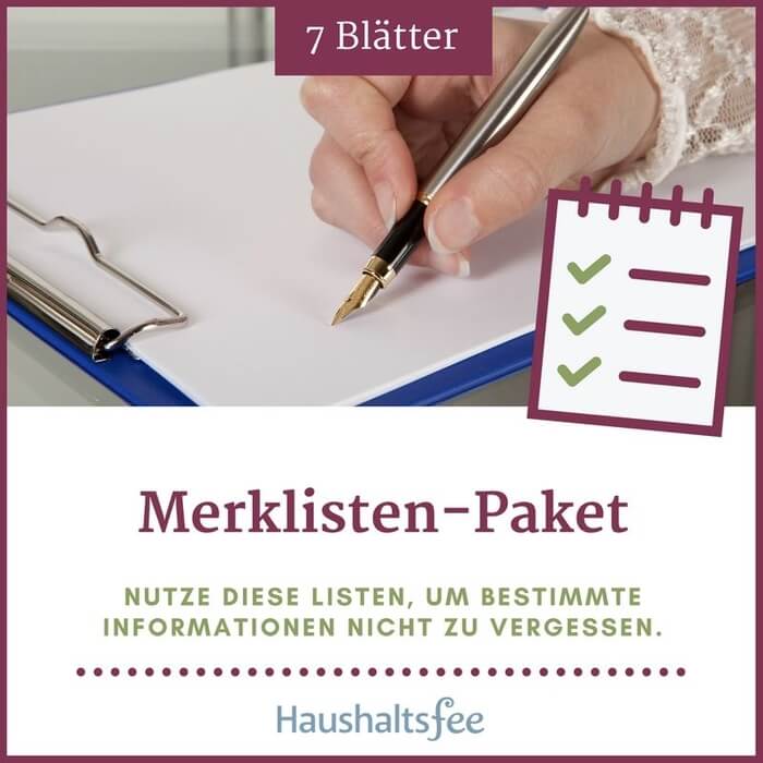 Checklisten Pkt. 3 "Organisation & Finanzen" Digitalversion - Haushaltsfee - becomePro