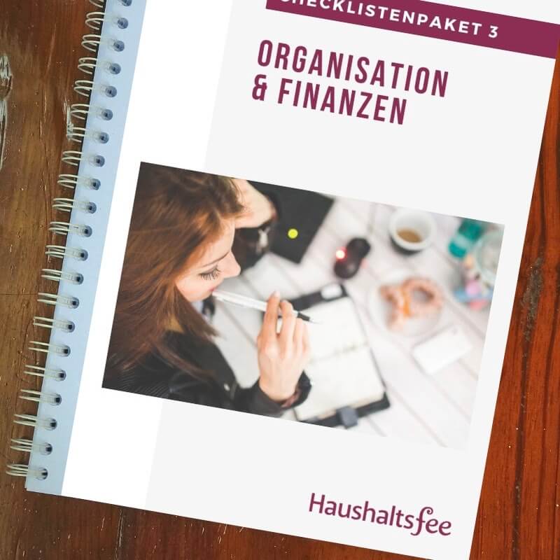 Checklisten Pkt. 3 "Organisation & Finanzen" Druckversion - Haushaltsfee 1