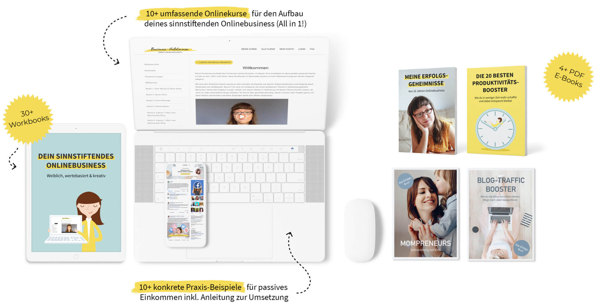 Dein sinnstiftendes Onlinebusiness aufbauen - All in 1 Onlineprogramm von Businessheldinnen - becomePro