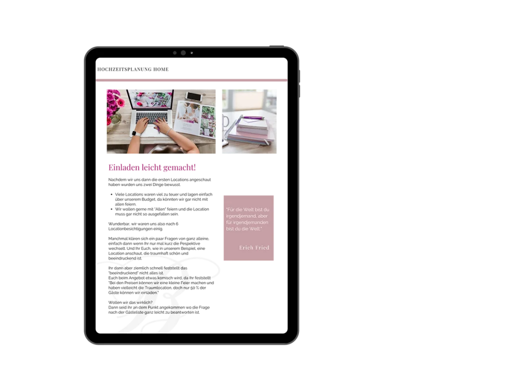 Der leichte Start in Eure Hochzeitsplanung - Onlinekurs mit Ramona Burgdorff - becomePro