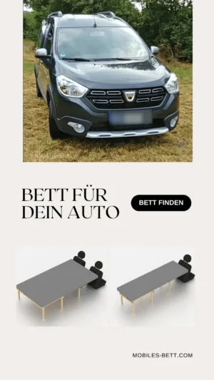 Bett für Dacia Dokker selbst bauen - Anleitung für Einzel-, Doppel- und Kombi-Bett - becomePro