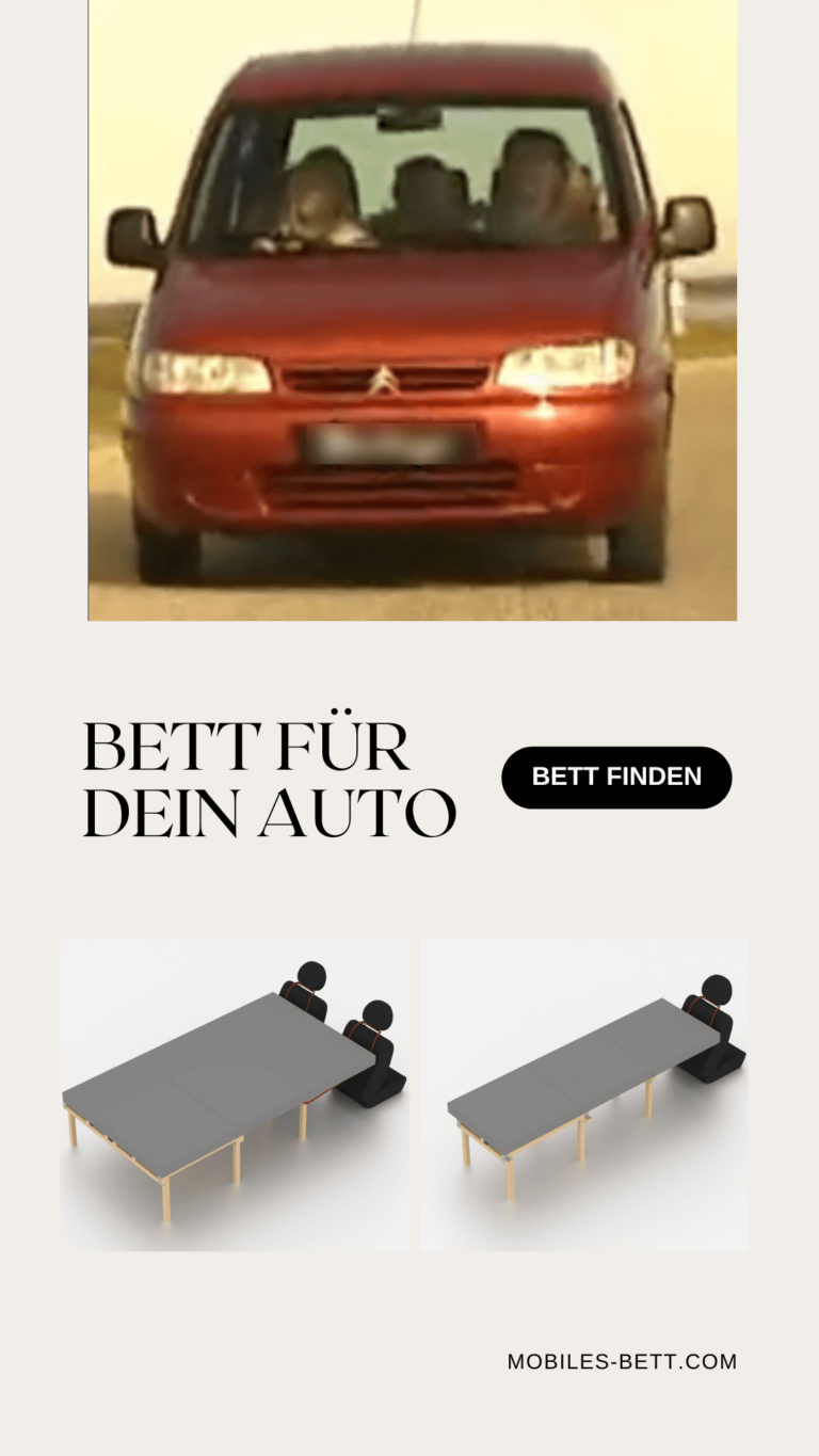 Bett für Citroen Berlingo I selbst bauen - Anleitung für Einzel-, Doppel- und Kombi-Bett