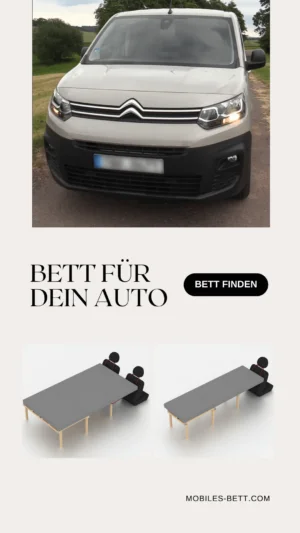 Bett für Citroen Berlingo II selbst bauen - Anleitung für Einzel-, Doppel- und Kombi-Bett - becomePro