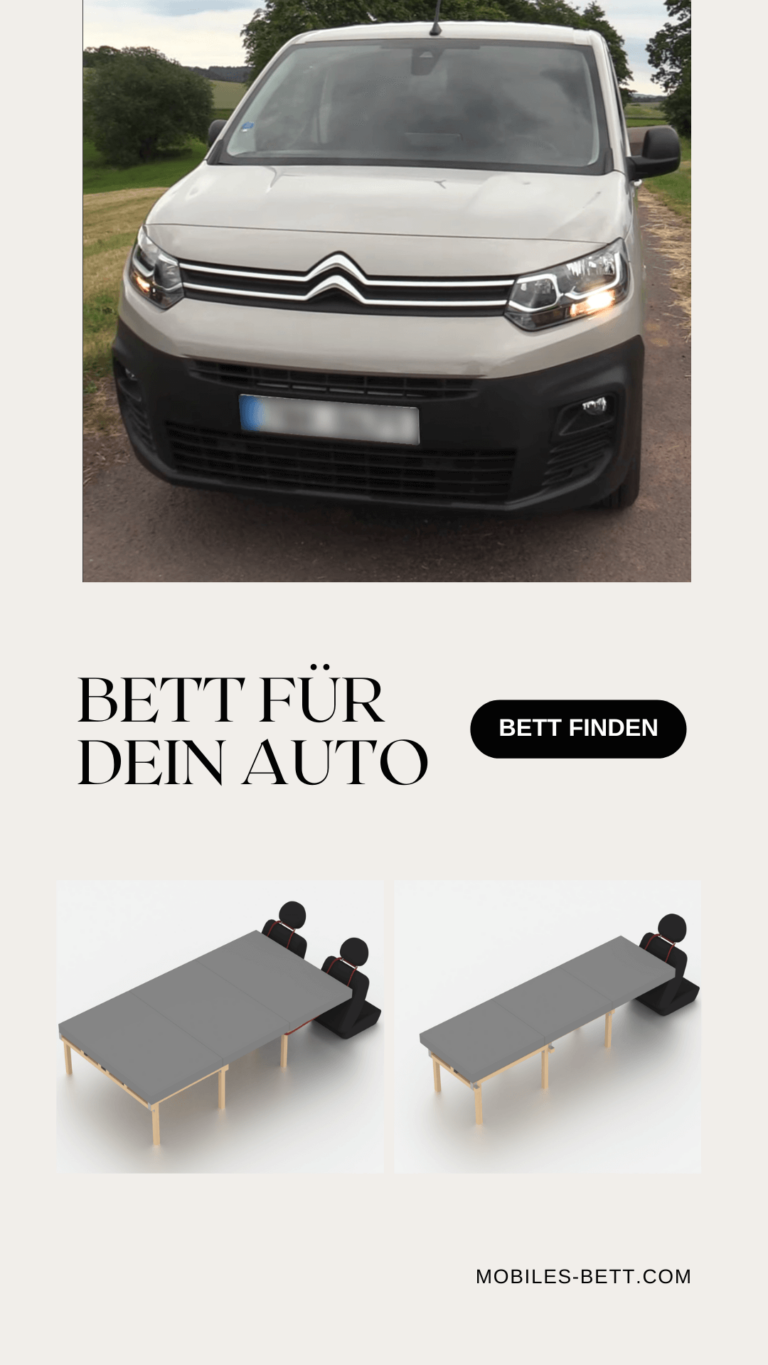 Bett für Citroen Berlingo II selbst bauen - Anleitung für Einzel-, Doppel- und Kombi-Bett