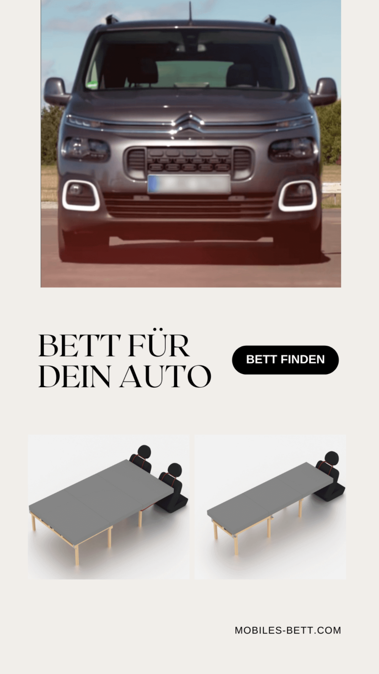 Bett für Citroen Berlingo III selbst bauen - Anleitung für Einzel-, Doppel- und Kombi-Bett