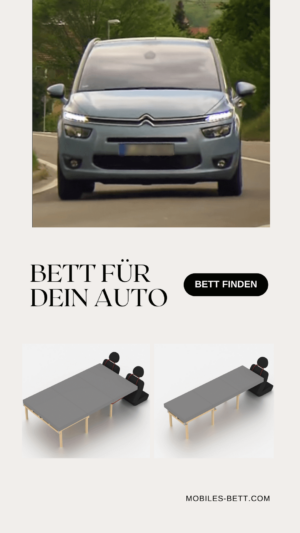 Bett für Citroen C4 Grand Picasso selbst bauen - Anleitung für Einzel-, Doppel- und Kombi-Bett - becomePro