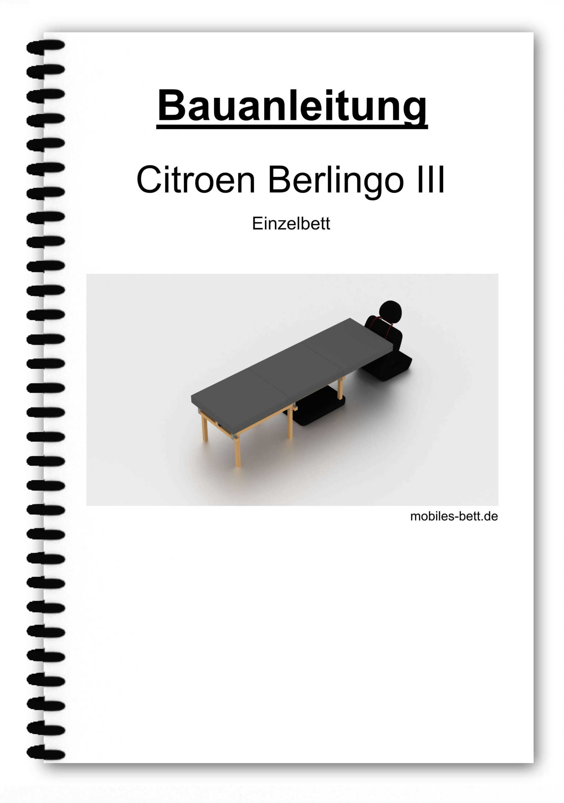 Bett für Citroen Berlingo III selbst bauen - Anleitung für Einzel-, Doppel- und Kombi-Bett - becomePro