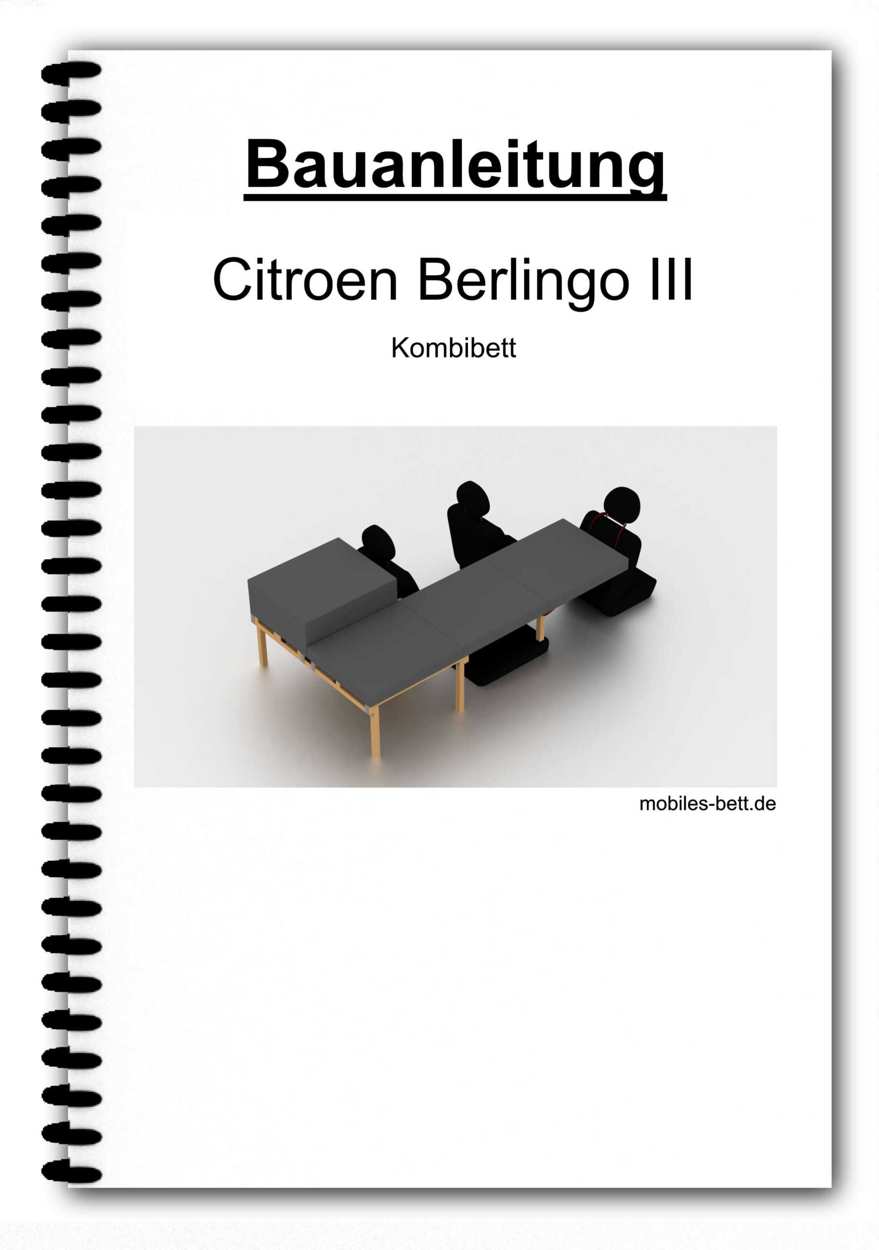 Bett für Citroen Berlingo III selbst bauen - Anleitung für Einzel-, Doppel- und Kombi-Bett - becomePro
