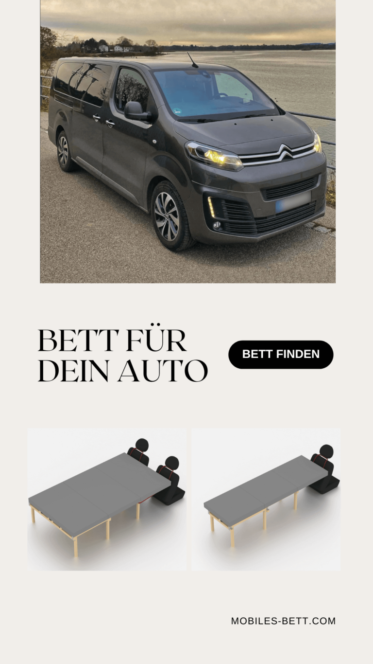 Bett für Citroen Spacetourer selbst bauen - Anleitung für Einzel-, Doppel- und Kombi-Bett