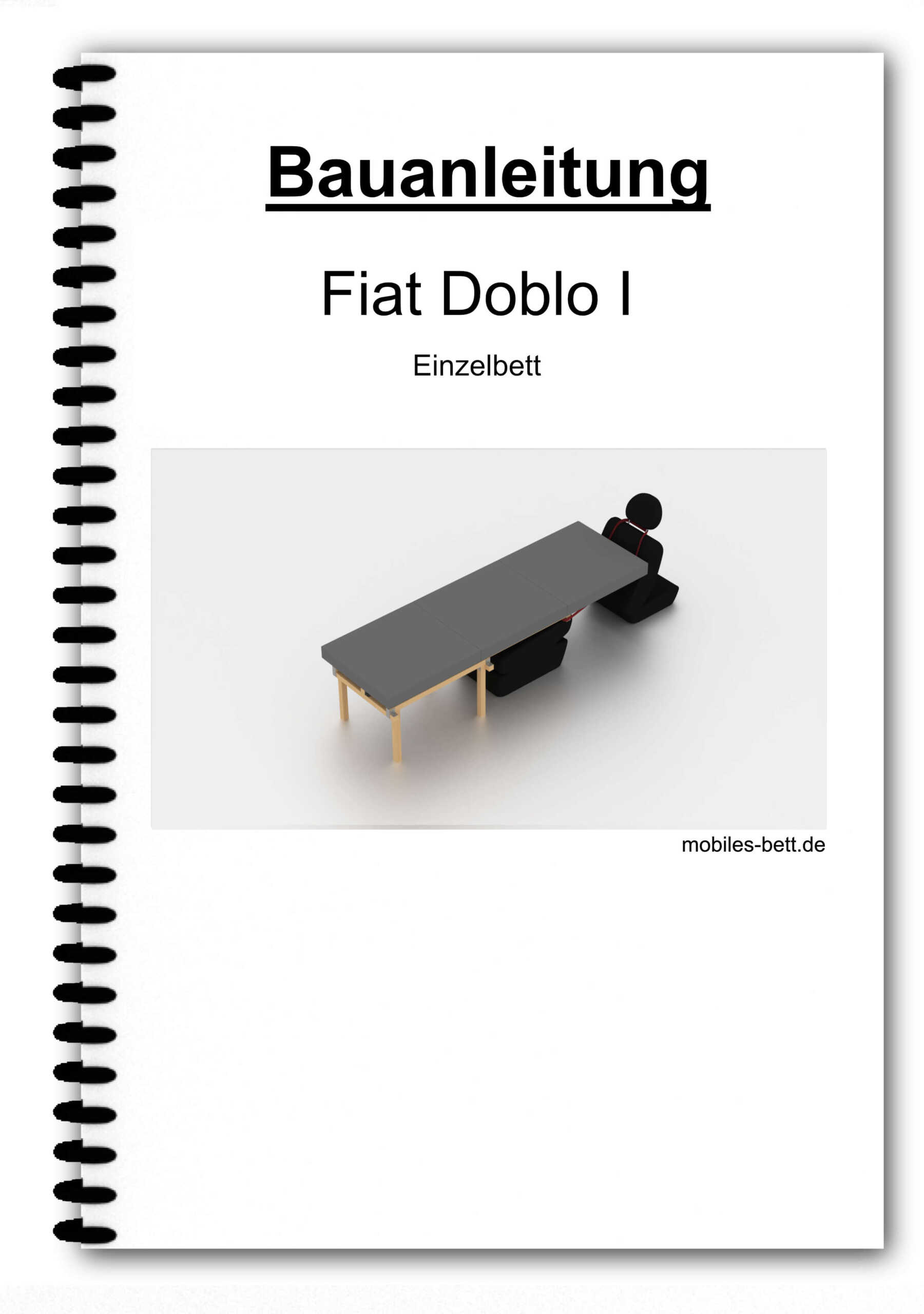 Bett für Fiat Doblo I selbst bauen - Anleitung für Einzel- und Doppelbett - becomePro