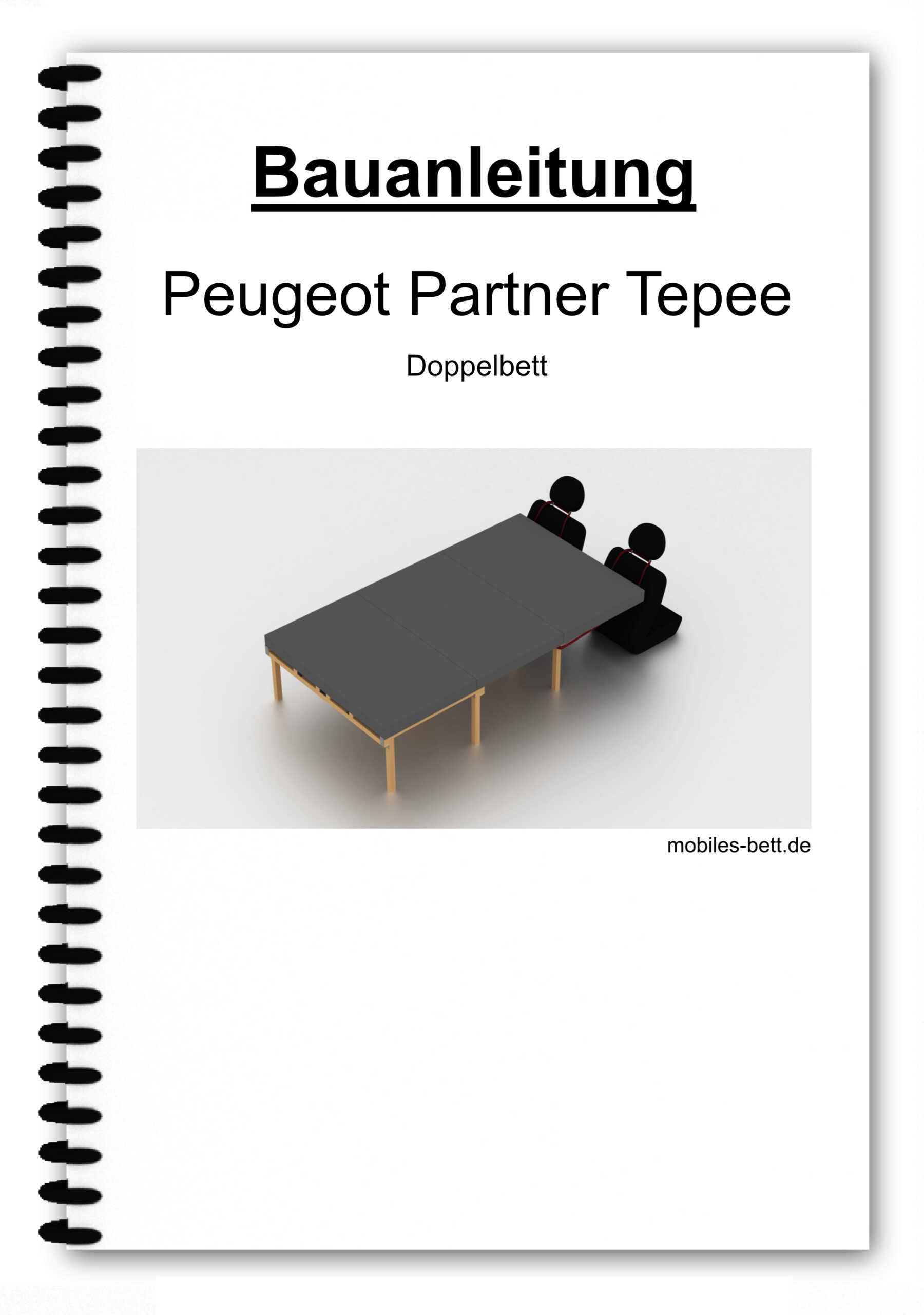 Bett für Peugeot Partner Tepee selbst bauen - Anleitung für Einzel-, Doppel- und Kombi-Bett - becomePro Bett für Peugeot Partner Tepee selbst bauen - Anleitung für Einzel-, Doppel- und Kombi-Bett - becomePro
