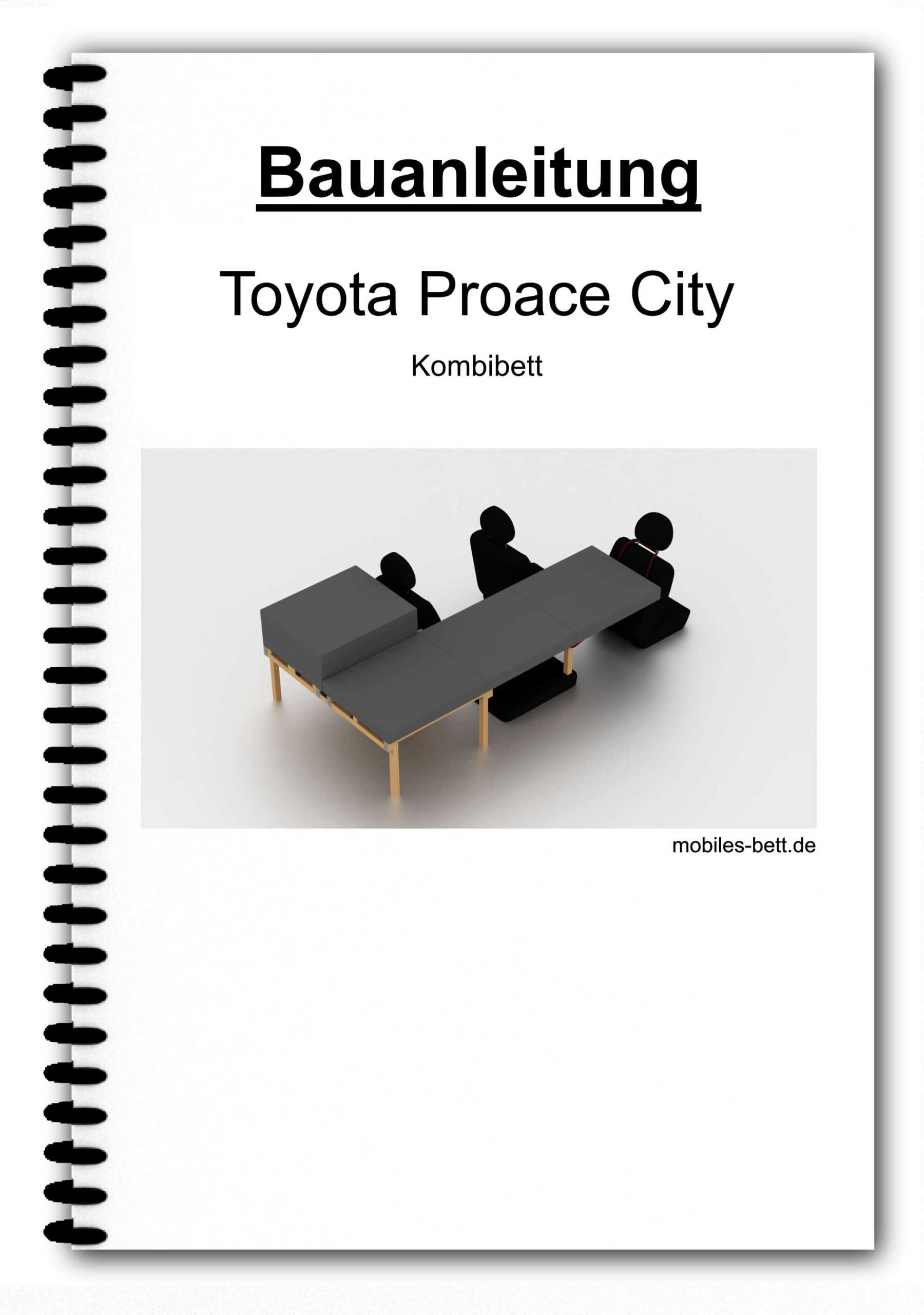 Bett für Toyota Proace City selbst bauen - Anleitung für Einzel-, Doppel- und Kombi-Bett - becomePro