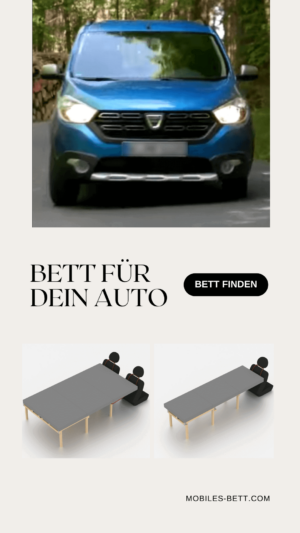 Bett für Dacia Lodgy selbst bauen - Anleitung für Einzel-, Doppel- und Kombi-Bett - becomePro