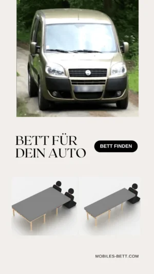 Bett für Fiat Doblo I selbst bauen - Anleitung für Einzel- und Doppelbett - becomePro