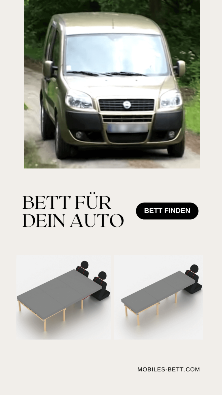 Bett für Fiat Doblo I selbst bauen - Anleitung für Einzel- und Doppelbett