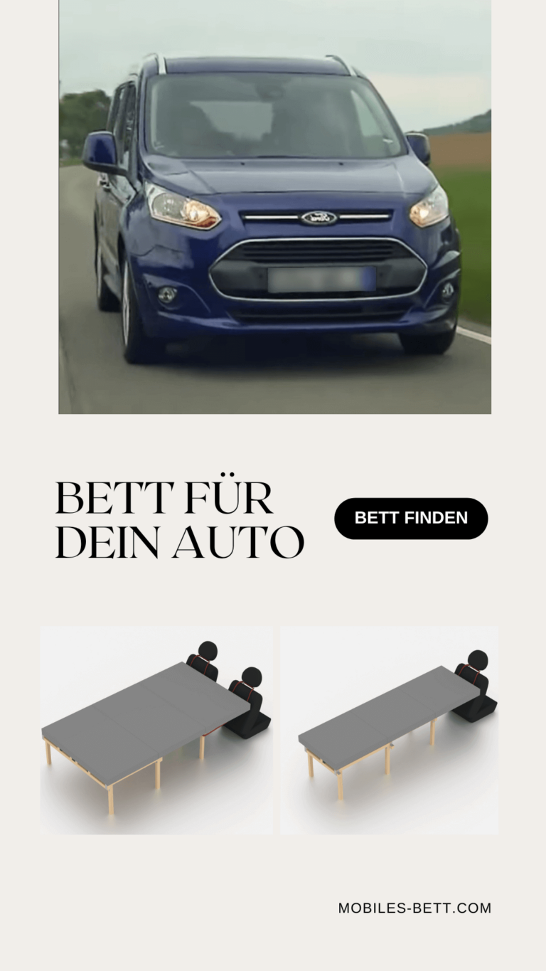 Bett für Ford Tourneo Connect selbst bauen - Anleitung für Einzel-, Doppel- und Kombi-Bett