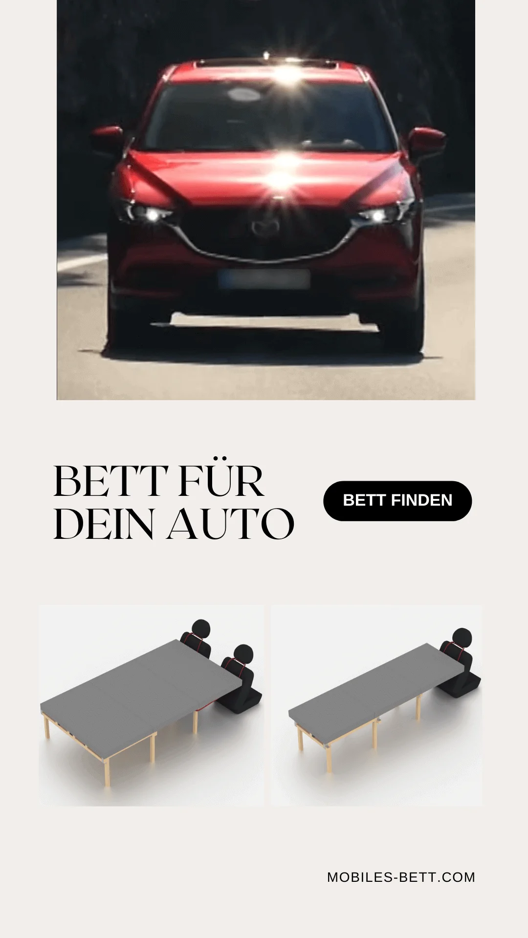 Bett für Mazda6 Kombi III selbst bauen - Anleitung für Doppelbett - becomePro