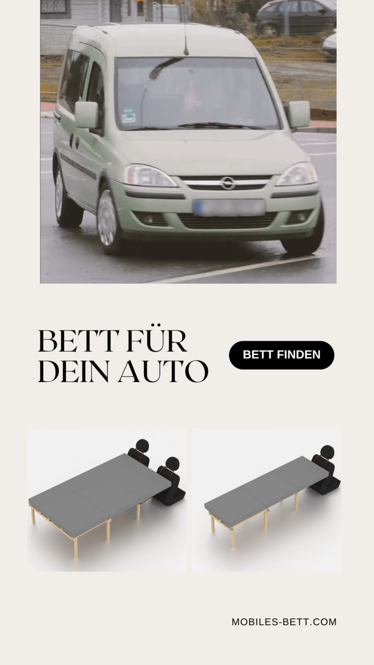 Bett für Opel Combo C selbst bauen - Anleitung für Einzel-, Doppel- und Kombi-Bett