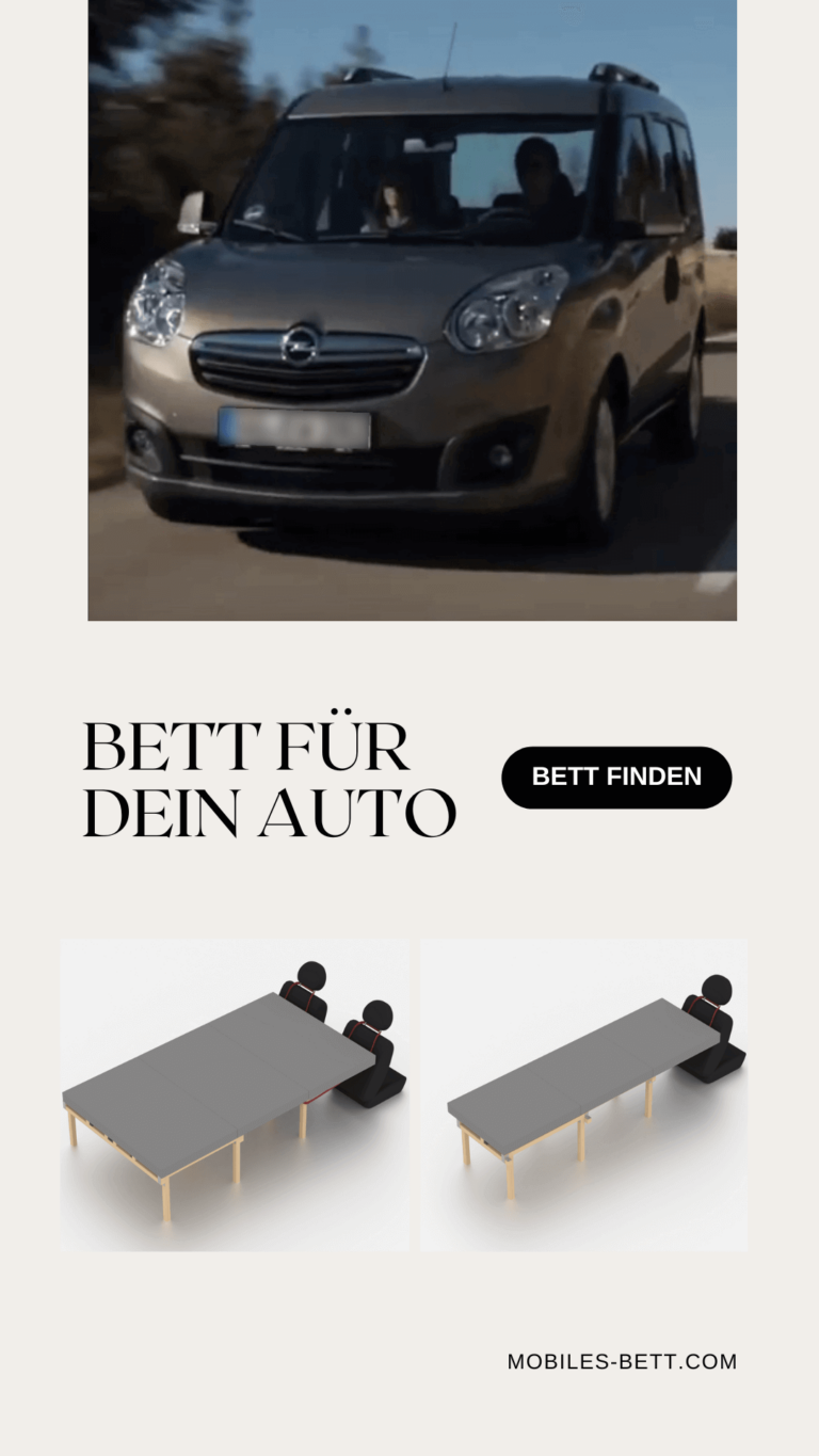 Bett für Opel Combo D selbst bauen - Anleitung für Einzel-, Doppel- und Kombi-Bett