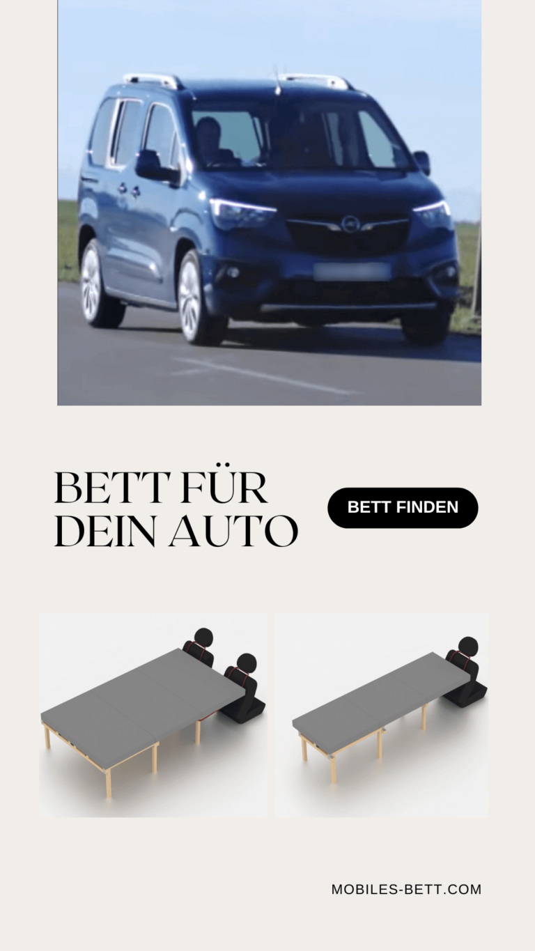 Bett für Opel Combo Life selbst bauen - Anleitung für Einzel-, Doppel- und Kombi-Bett