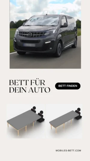 Bett für Opel Zafira Life selbst bauen - Anleitung für Einzel-, Doppel- und Kombi-Bett - becomePro