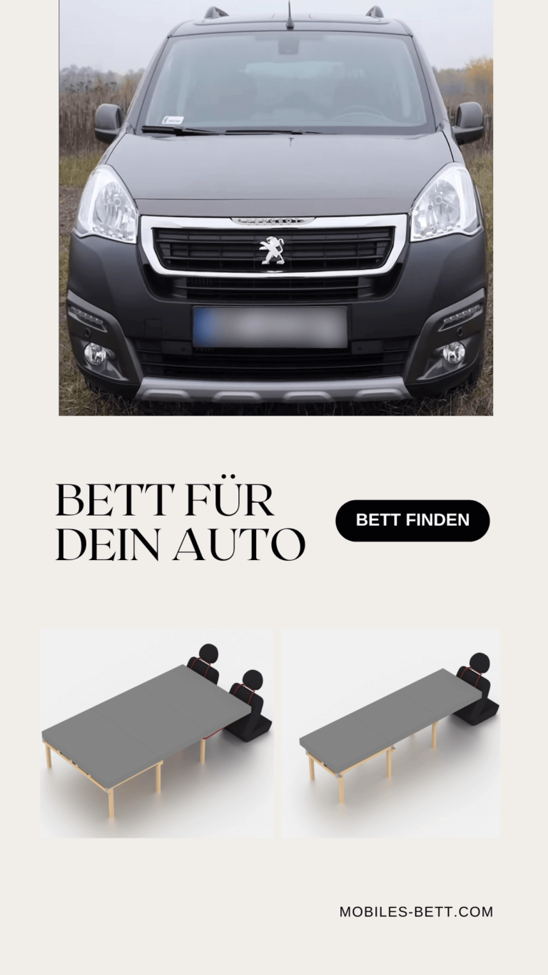 Bett für Peugeot Partner Tepee selbst bauen - Anleitung für Einzel-, Doppel- und Kombi-Bett
