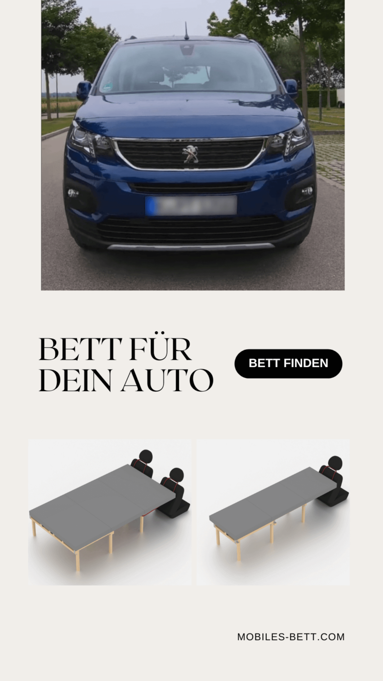 Bett für Peugeot Rifter selbst bauen - Anleitung für Einzel-, Doppel- und Kombi-Bett