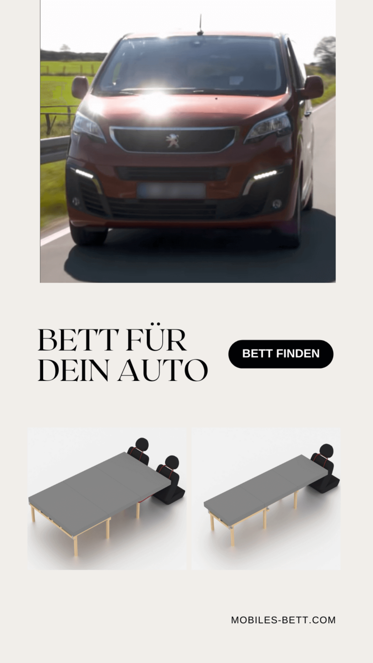Bett für Peugeot Traveller selbst bauen - Anleitung für Einzel-, Doppel- und Kombi-Bett