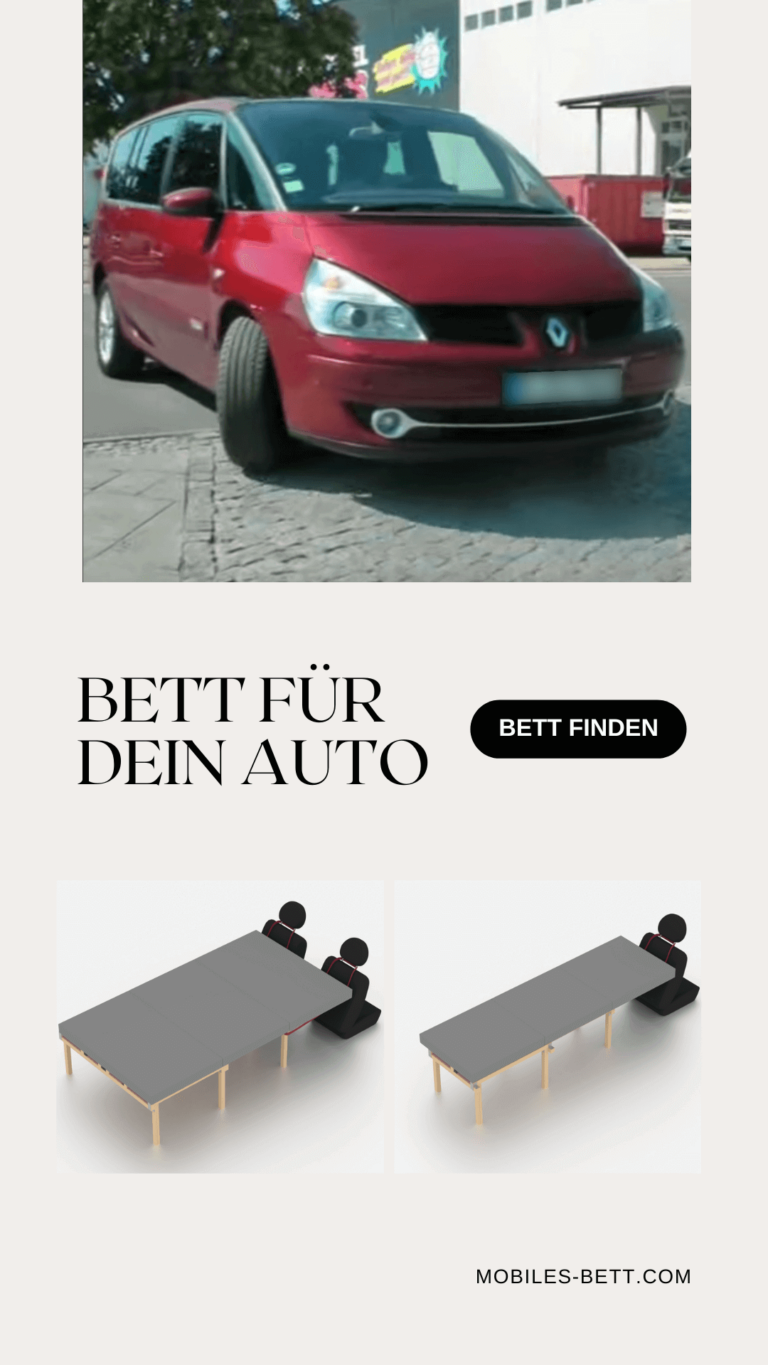 Bett für Renault Espace IV selbst bauen - Anleitung für Einzel-, Doppel- und Kombi-Bett