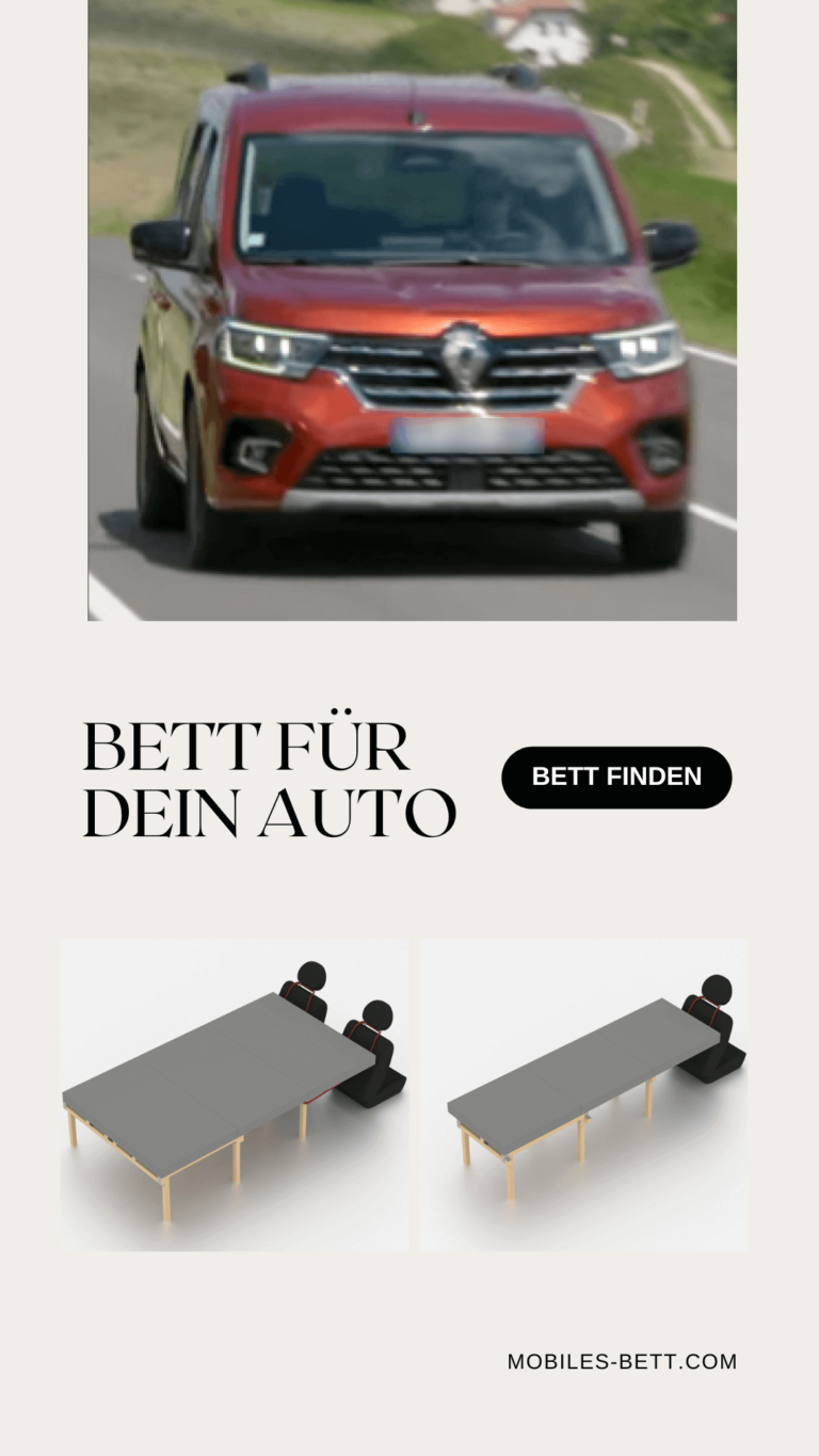 Bett für Renault Kangoo TCe selbst bauen - Anleitung für Einzel-, Doppel- und Kombi-Bett