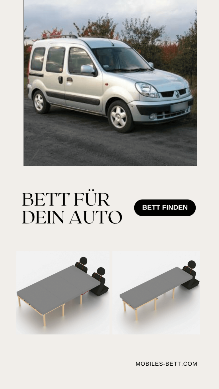 Bett für Renault Kangoo KC selbst bauen - Anleitung für Einzel-, Doppel- und Kombi-Bett