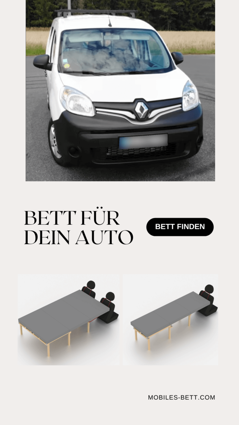 Bett für Renault Kangoo W selbst bauen - Anleitung für Einzel-, Doppel- und Kombi-Bett