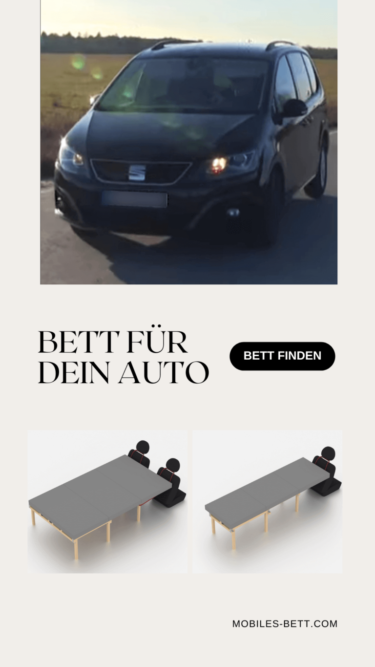 Bett für Seat Alhambra II selbst bauen - Anleitung für Einzel- und Doppelbett
