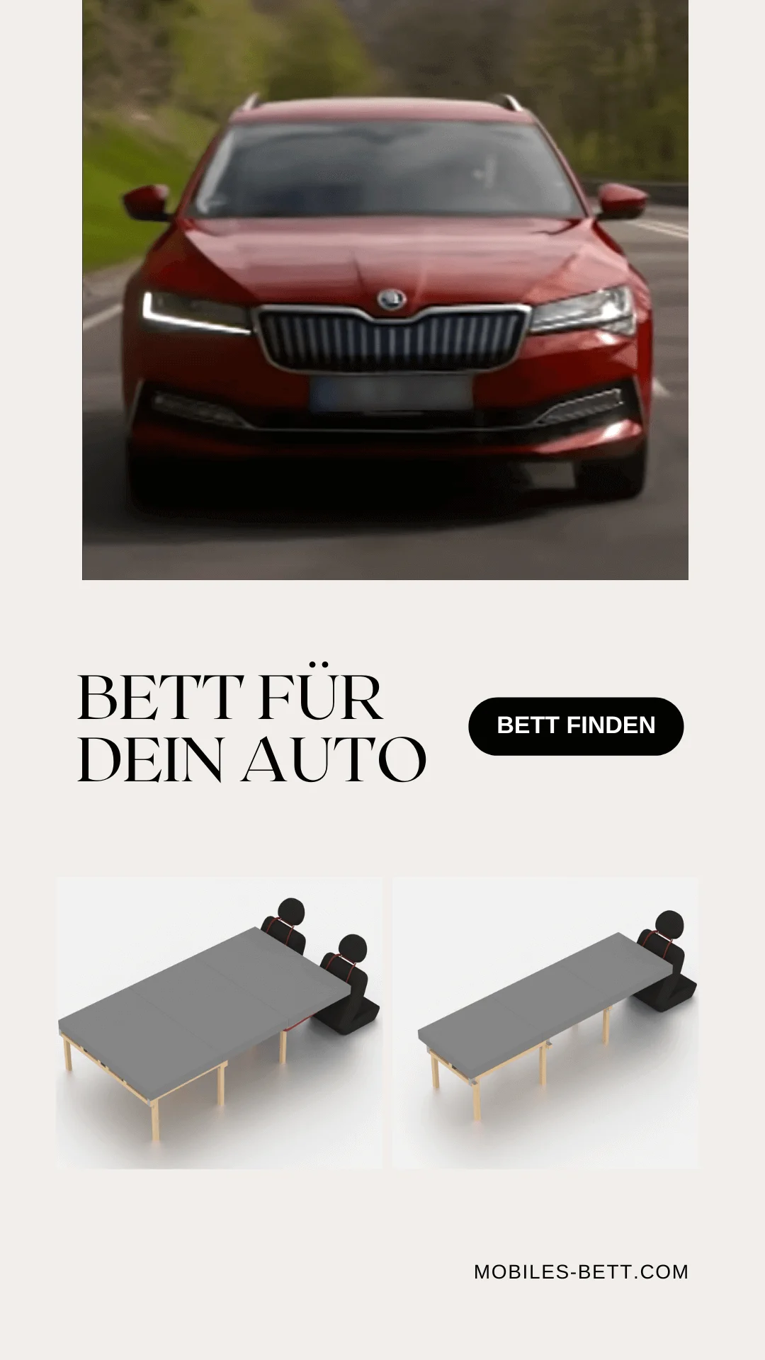 Bett für Skoda Octavia IV selbst bauen - Anleitung für Doppelbett - becomePro
