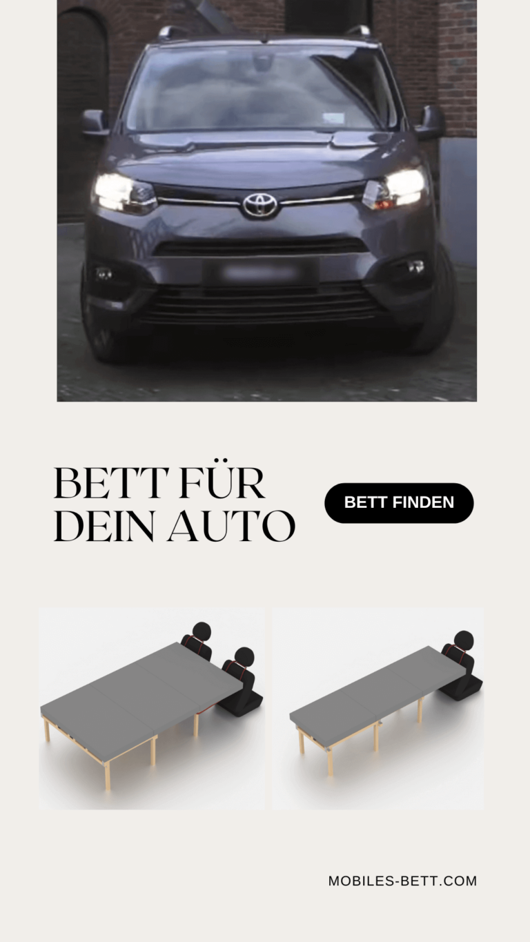 Bett für Toyota Proace City selbst bauen - Anleitung für Einzel-, Doppel- und Kombi-Bett