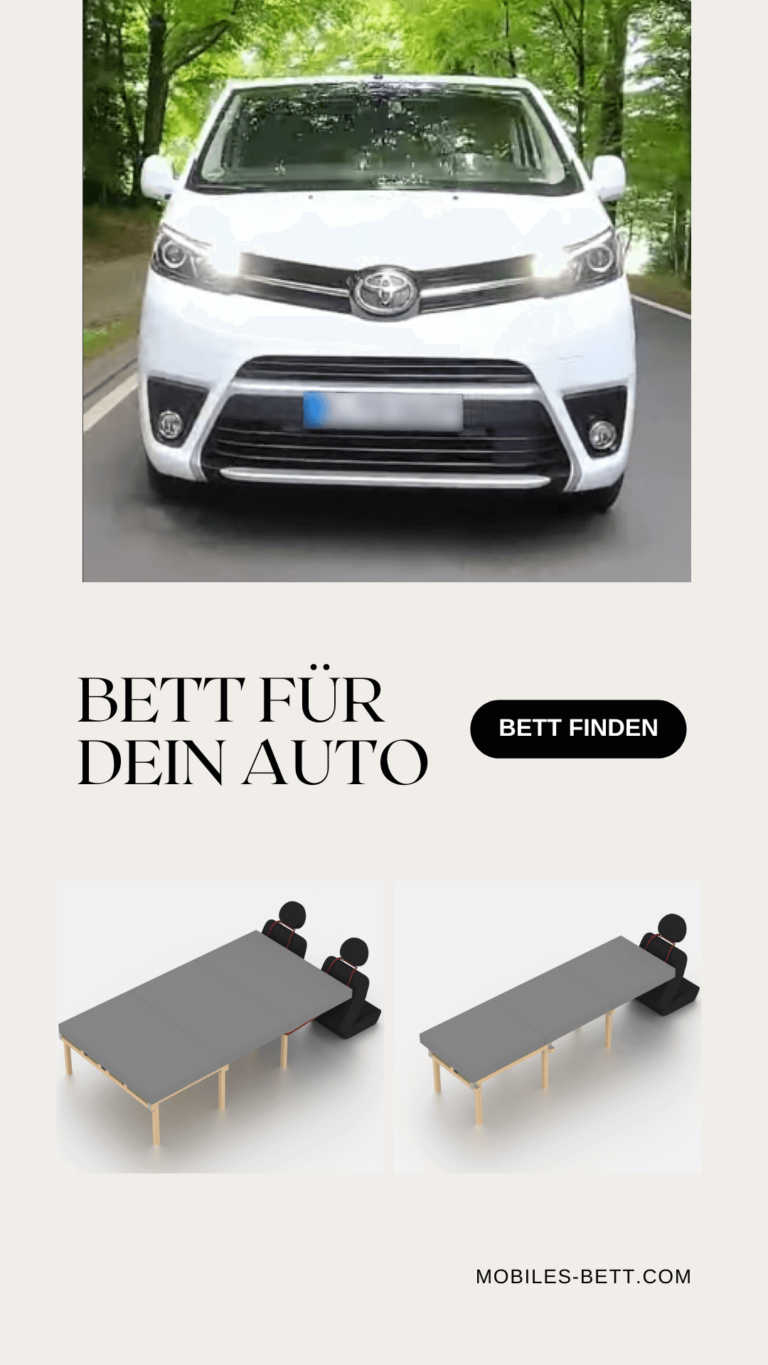 Bett für Toyota Proace Verso selbst bauen - Anleitung für Einzel-, Doppel- und Kombi-Bett