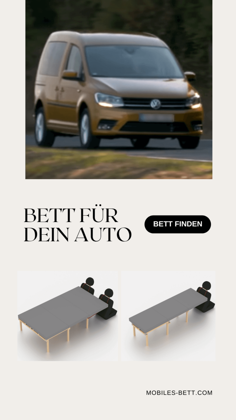 Bett für VW Caddy III selbst bauen - Anleitung für Einzel-, Doppel- und Kombi-Bett