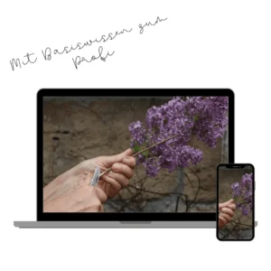 Produktbild Laptop und Smartphone zeigen Floristik-Kurs-Inhalte