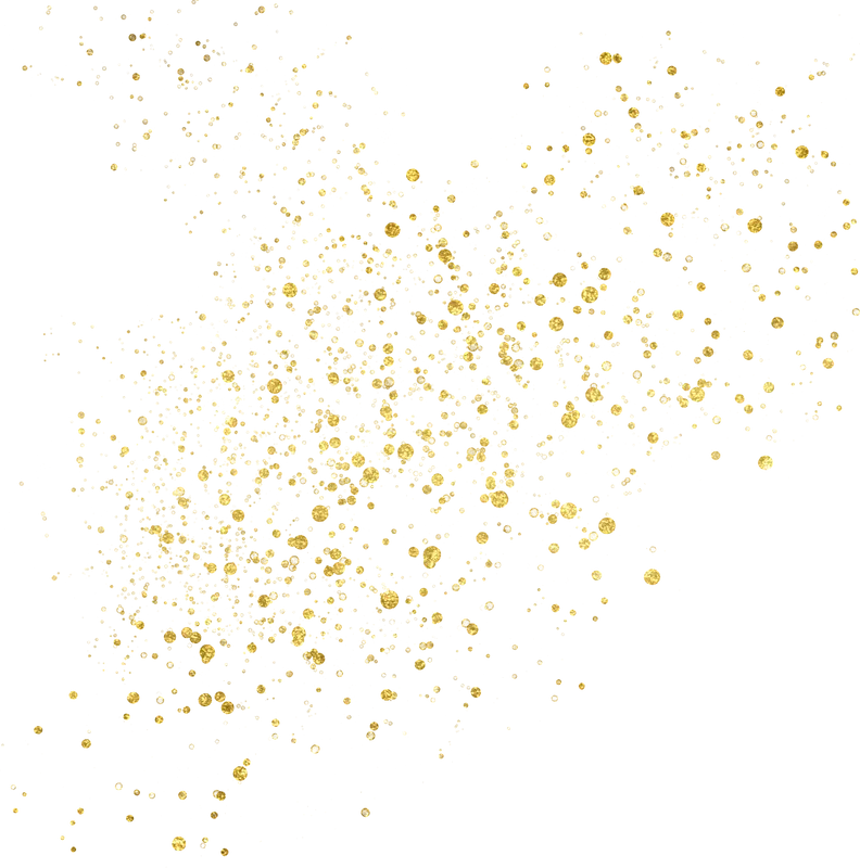 Goldene funkelnde Partikel auf weißem Hintergrund, Glittereffekt