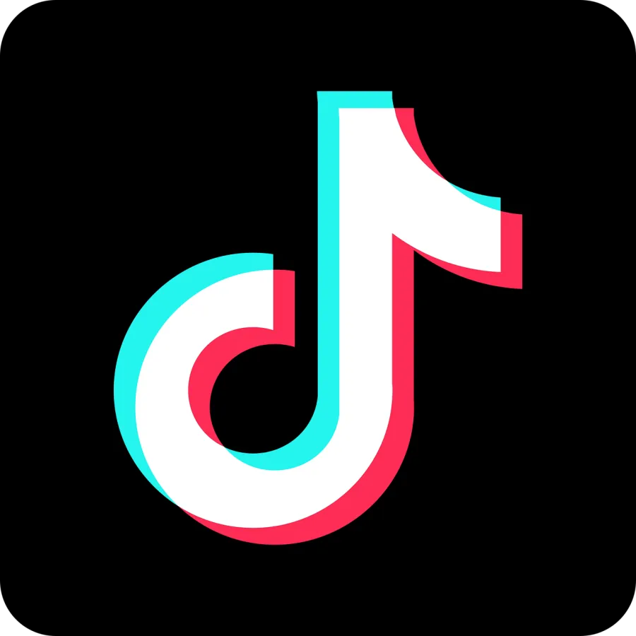 TikTok App Icon schwarz mit Musiknote Symbol