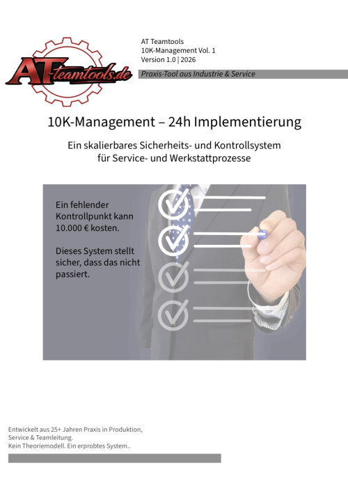 AT Teamtools 10K-Management Vol 1 Version 1.0 2026 Praxis-Tool Broschüren-Cover
