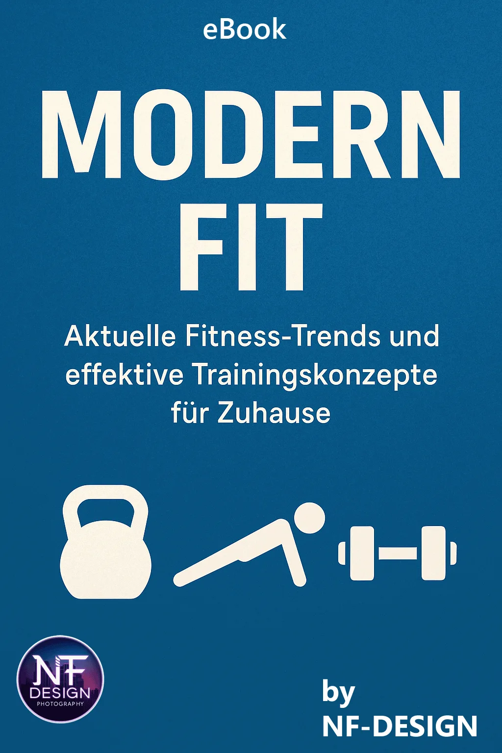 E-Book Cover Modern Fit Fitness-Ratgeber in zeitgemäßem Design