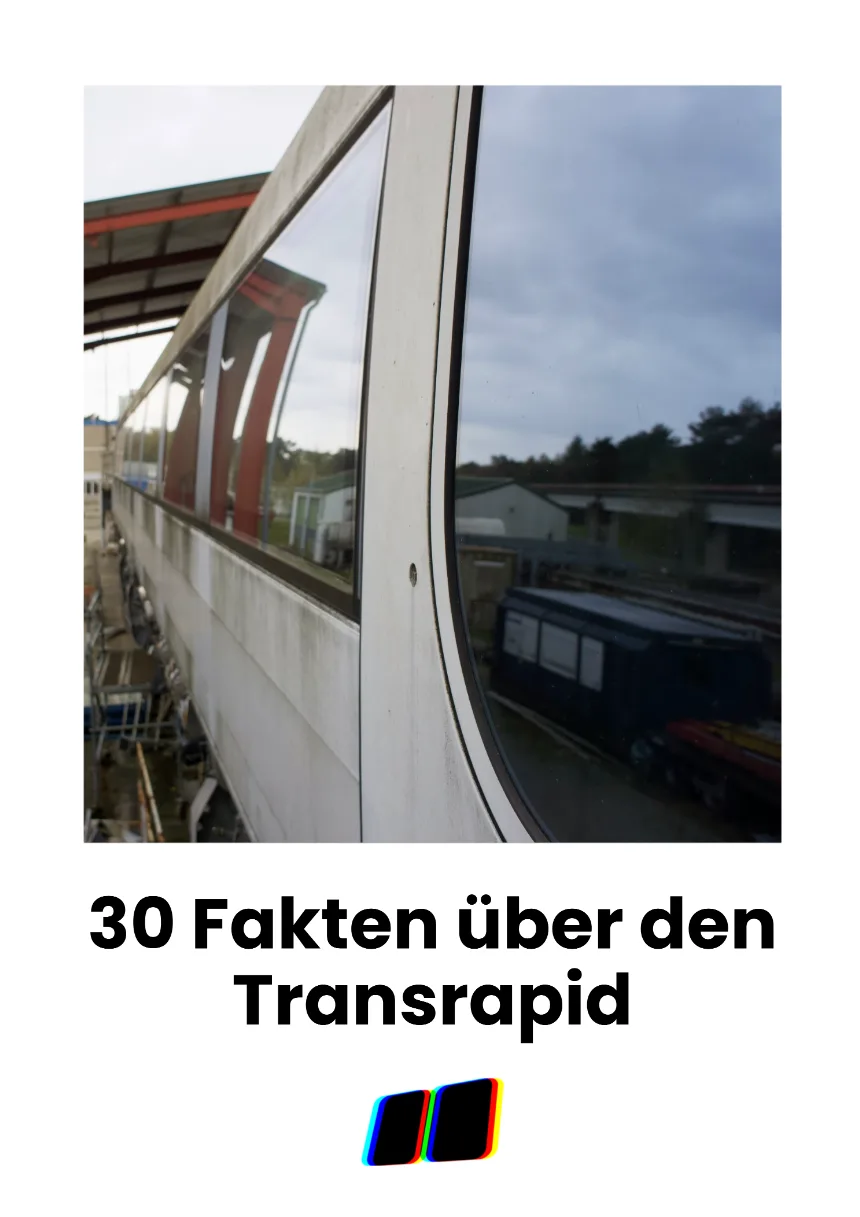 Cover-Abbildung eines E-Books über den Transrapid mit Foto eines Zuges und Logo