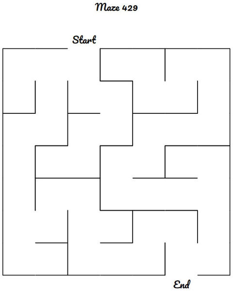 Labyrinth 429 mit Start- und Endpunkt, mittlere Schwierigkeit