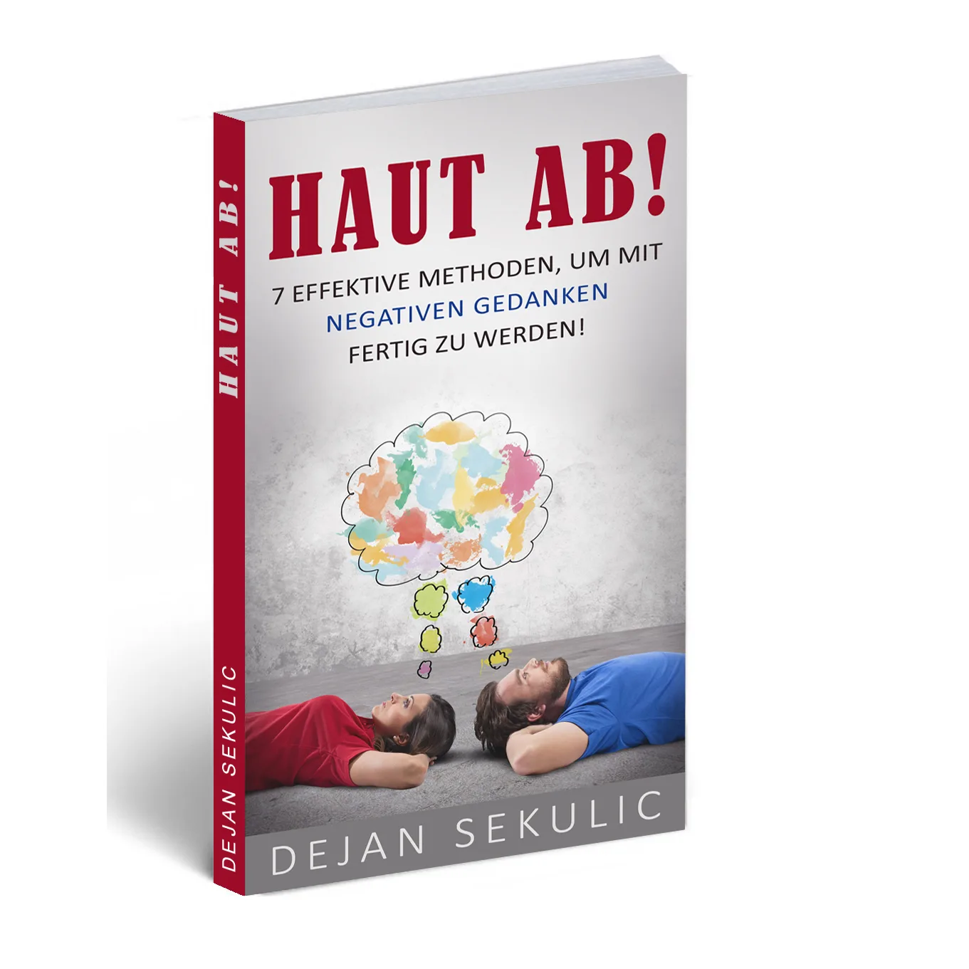 Haut Ab! E-Book Cover von Dejan Sekulic mit Buchcover-Mockup und zwei Personen