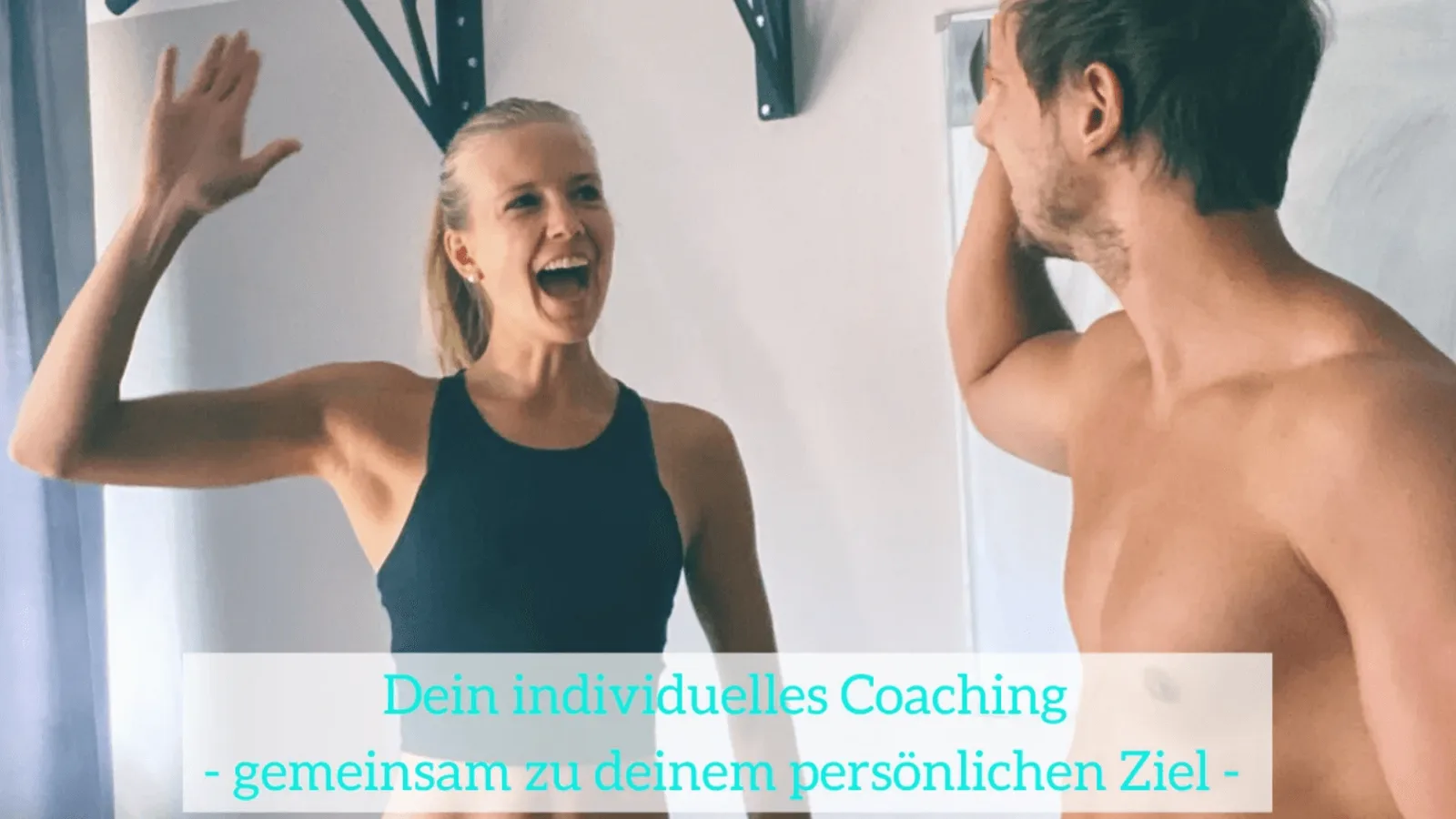 Paar in Trainingskleidung, Frau und Mann, individuelles Coaching