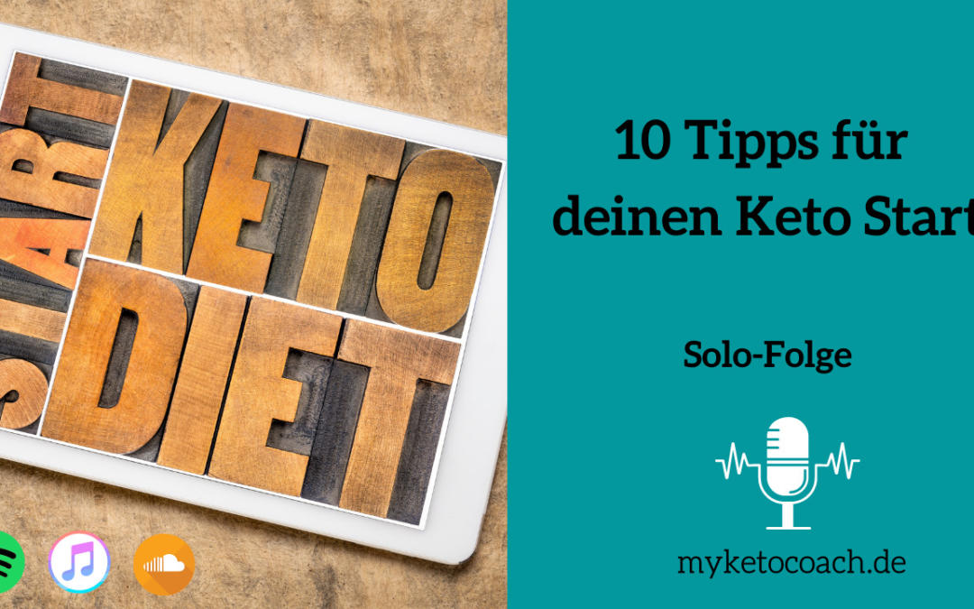 Holzlettern KETO DIÄT mit Podcast-Symbol, Keto Start Tipps