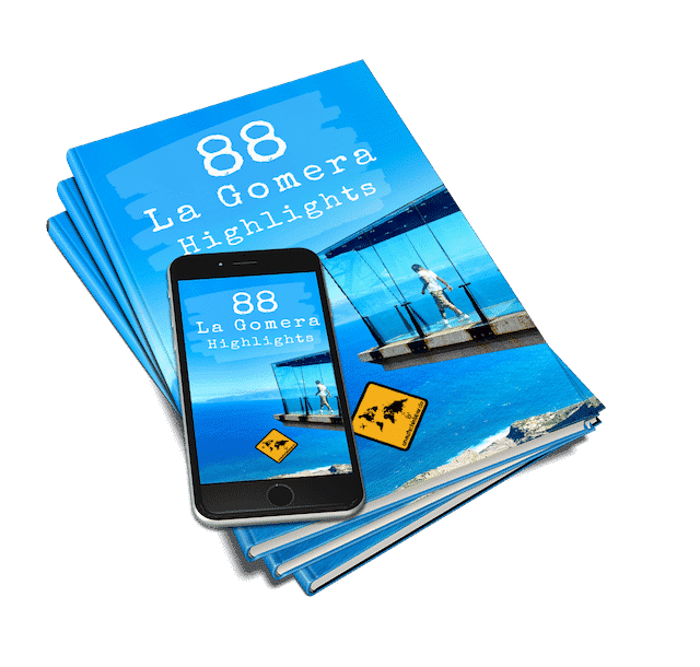 E-Book Cover 88 La Gomera Highlights auf iPhone und gedruckten Broschüren