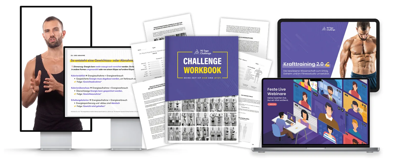 90 Tage Challenge Bundle mit Coach, Workbook, Mentoring und Live Webinaren